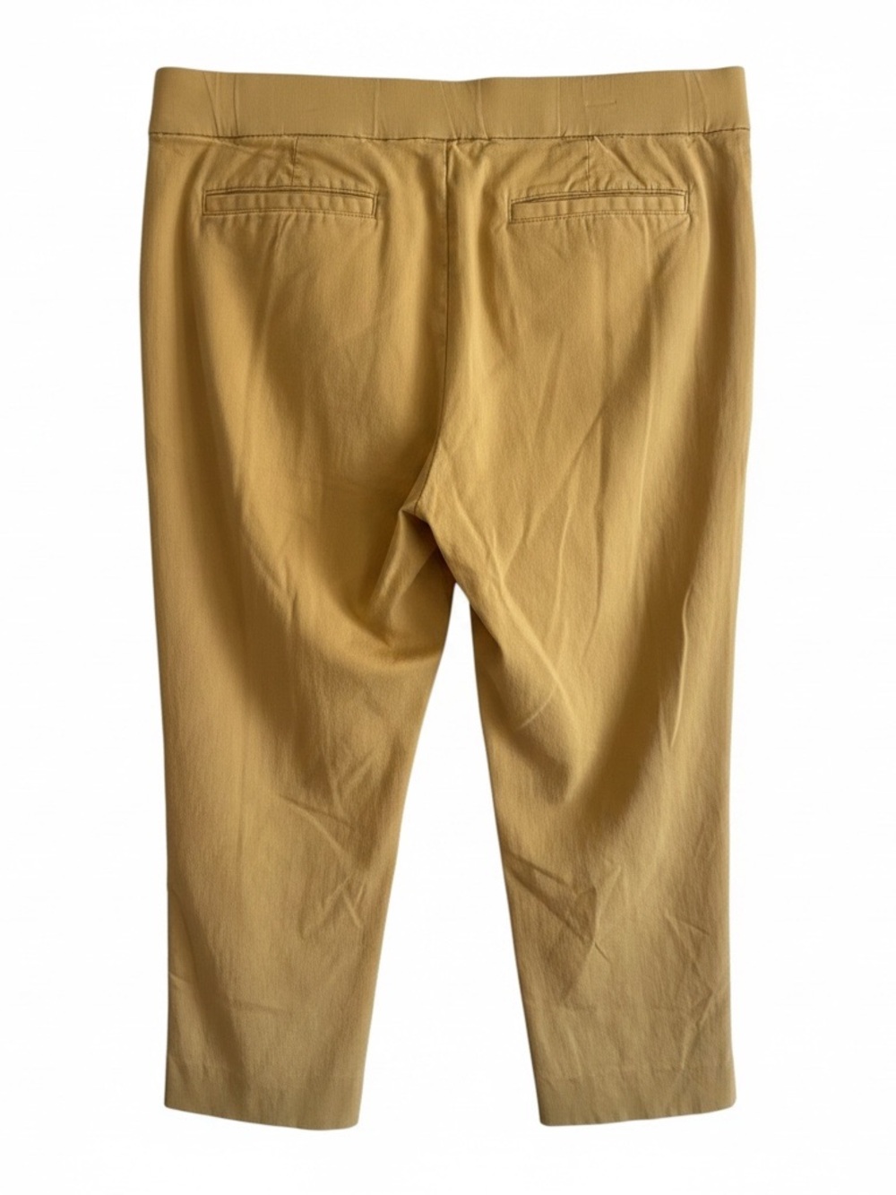 Christopher & Banks Mustard Yellow Capris with Button Accents - Picture 2 of 4